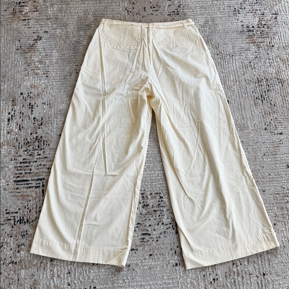 Cream Wide-Leg Chino pants - Picture 8 of 9